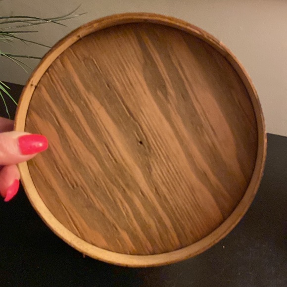 Vintage wood barrel ice bucket with cover - Picture 8 of 16